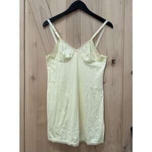 Vintage Sears YELLOW Mini Slip Size 11 S/M
